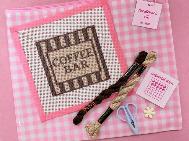 Coffee Bar Needlepoint Kit